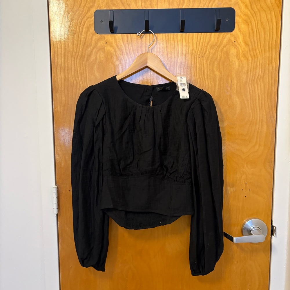 NWT Anthropologie Current Air black sequin top - Picture 3 of 8